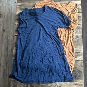 Organicbasics Organic Basics Tencel Tee Shirt Dress Short Sleeve Orange …